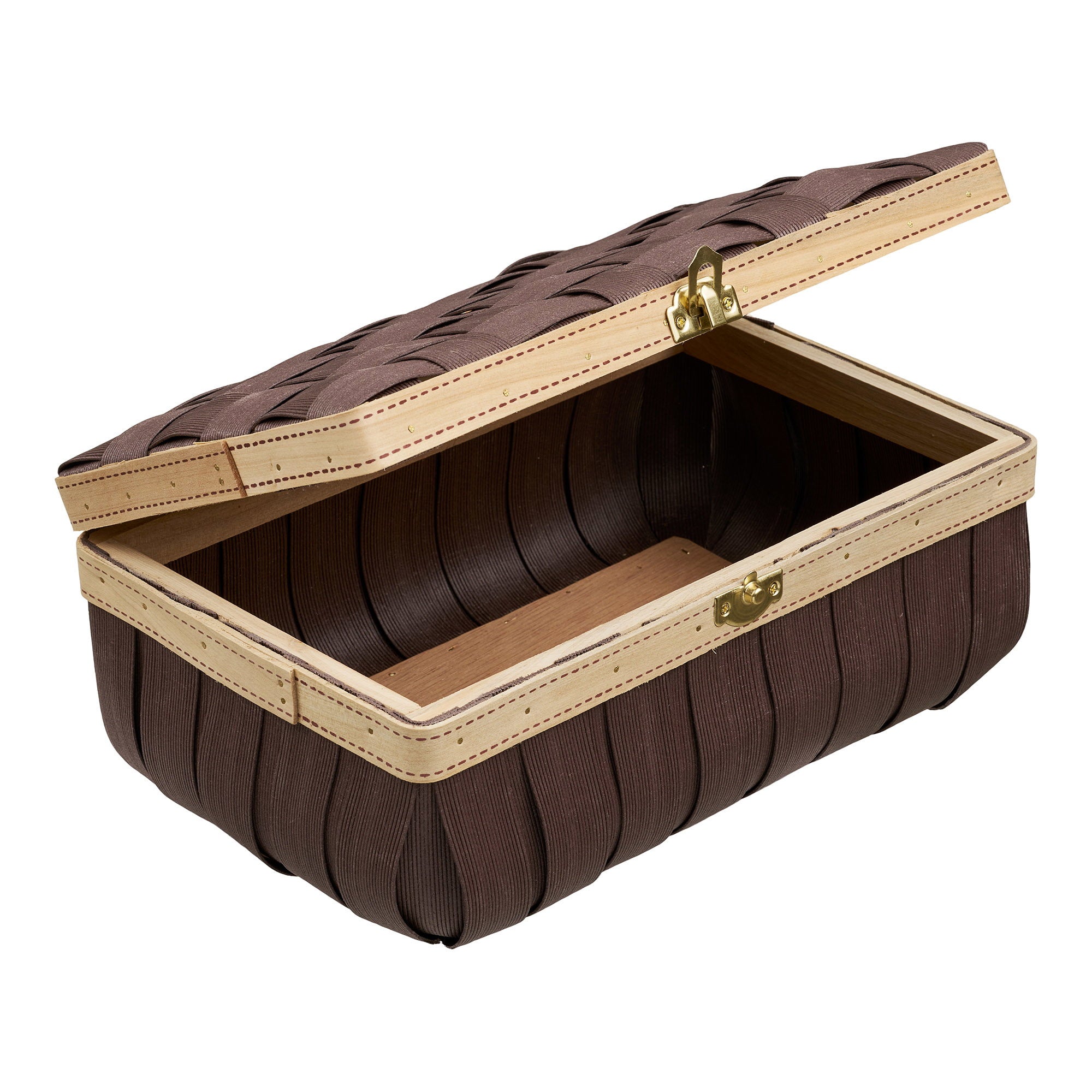 Boîte de rangement Medan tressée brune lot de 2 vue de détail