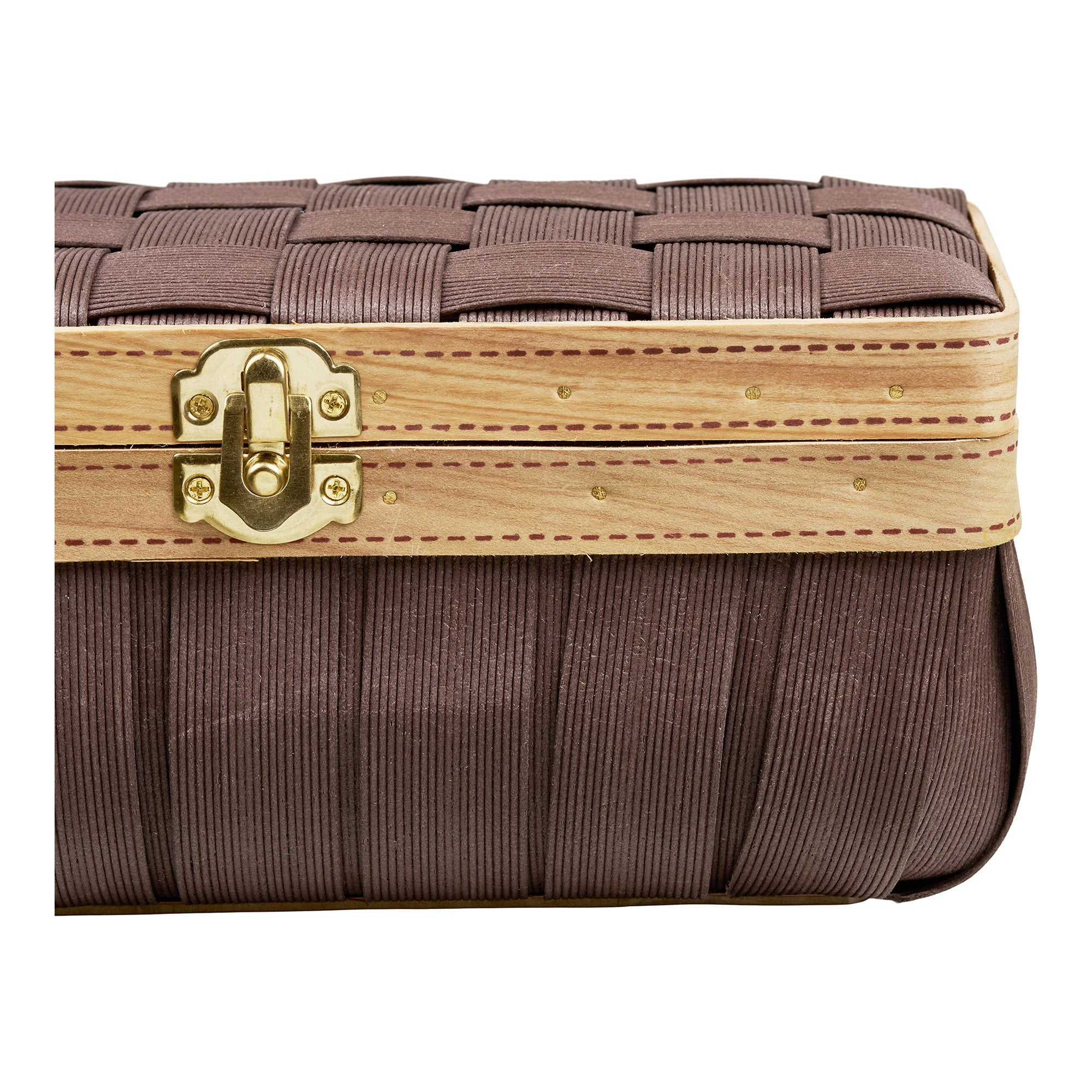 Boîte de rangement Medan tressée brune lot de 2 vue de détail