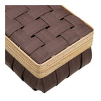 Boîte de rangement Medan tressée brune lot de 2 vue de détail