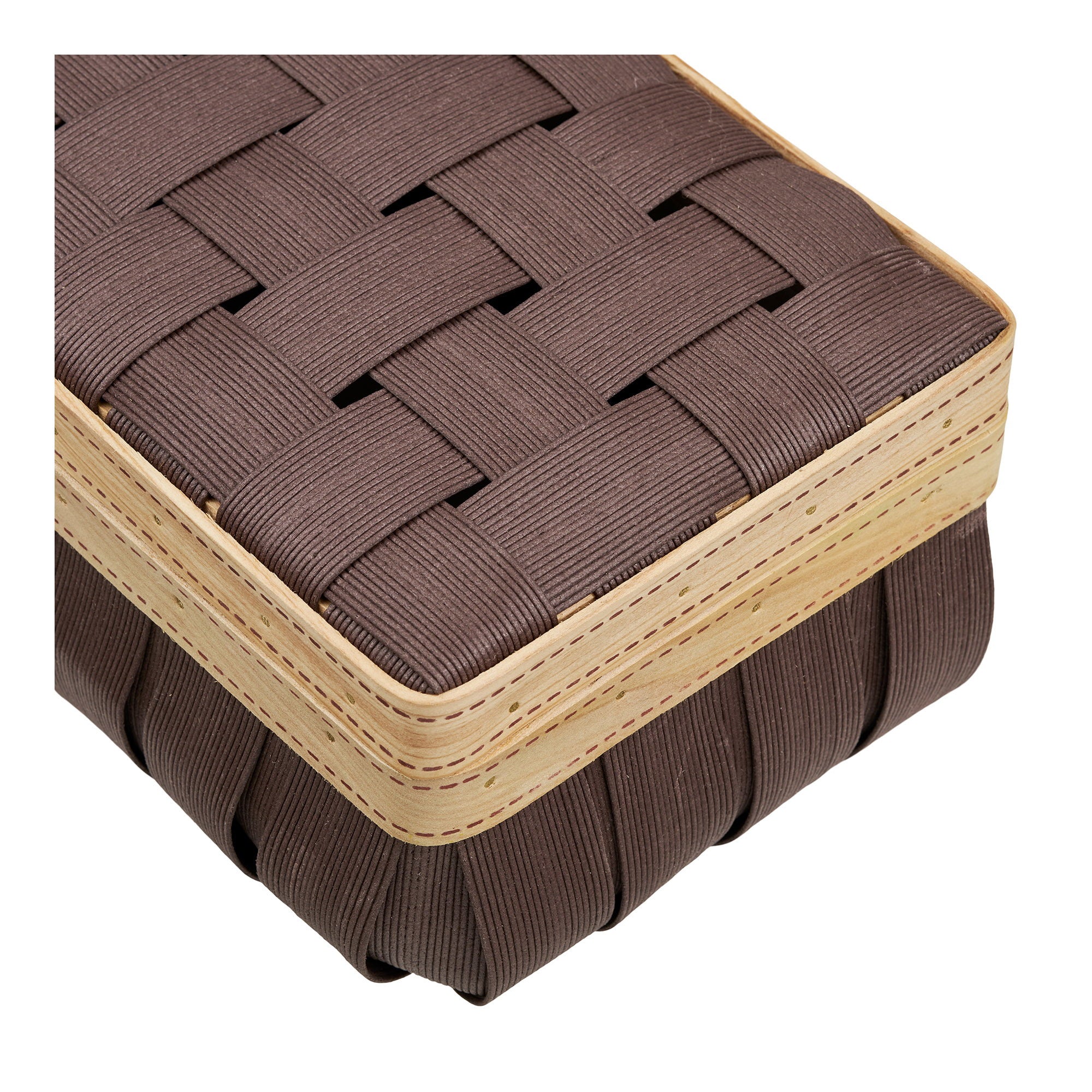 Boîte de rangement Medan tressée brune lot de 2 vue de détail