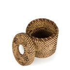 Boîte à mouchoirs cylindrique en rotin tressé 15 cm, vue 8