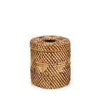 Boîte à mouchoirs cylindrique en rotin tressé 15 cm