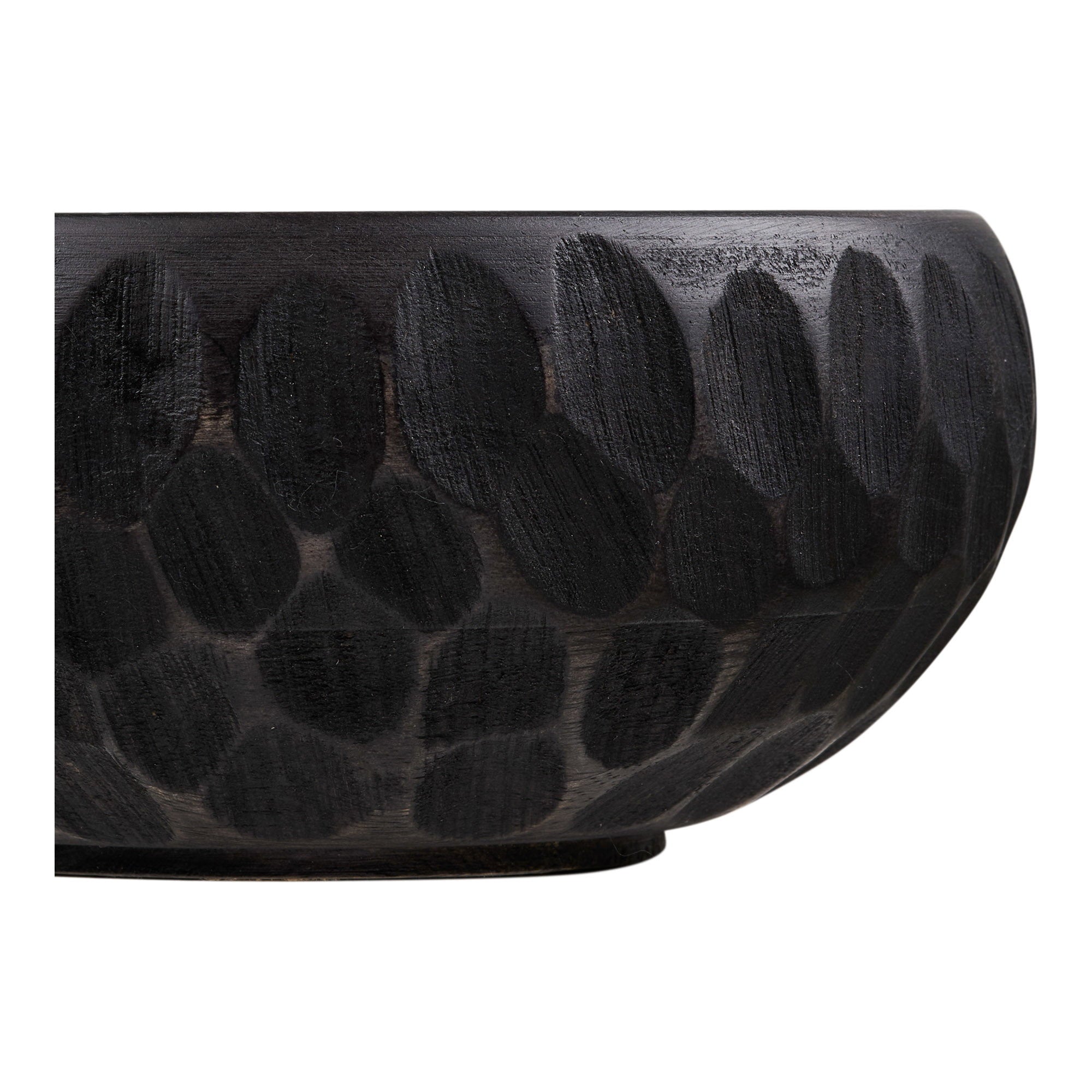 Bol Ajra manguier sculpté noirci 15 cm vue de détail