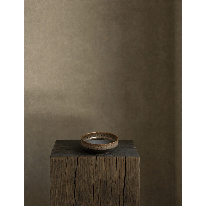 Dimensions Bol bas Kyoto en céramique émaillée brune 14 cm