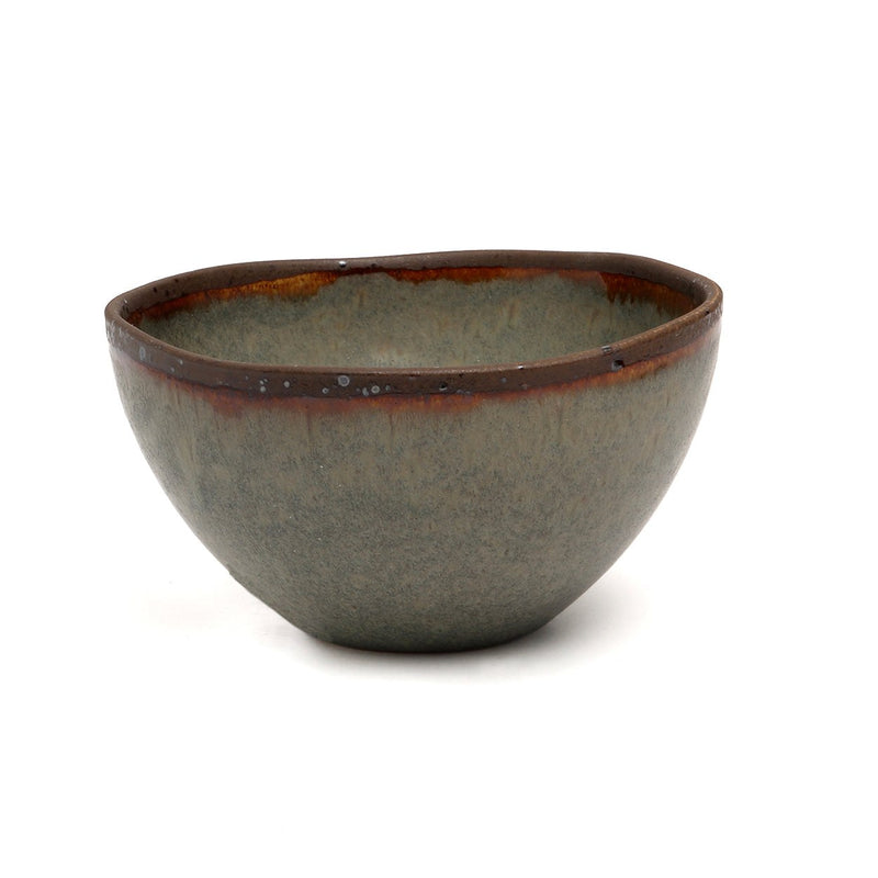 Dimensions Bol Côa en grès vert mousse 15 cm