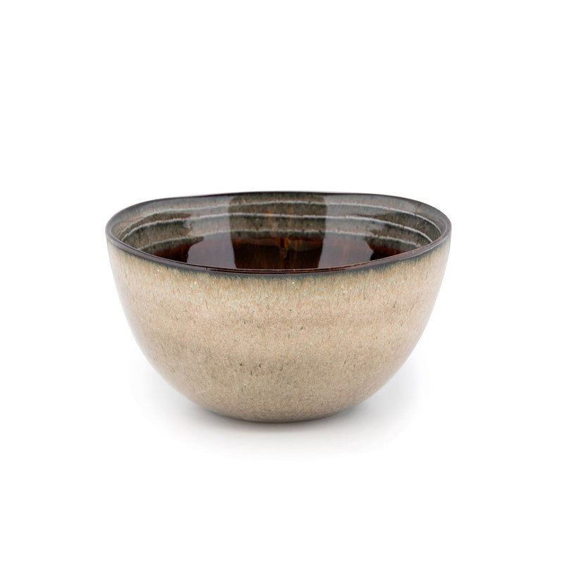 Dimensions Bol creux Comporta en grès à intérieur ambré 15 cm