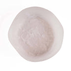 Bol creux en résine marbrée rose et blanc 25 cm, vue 4