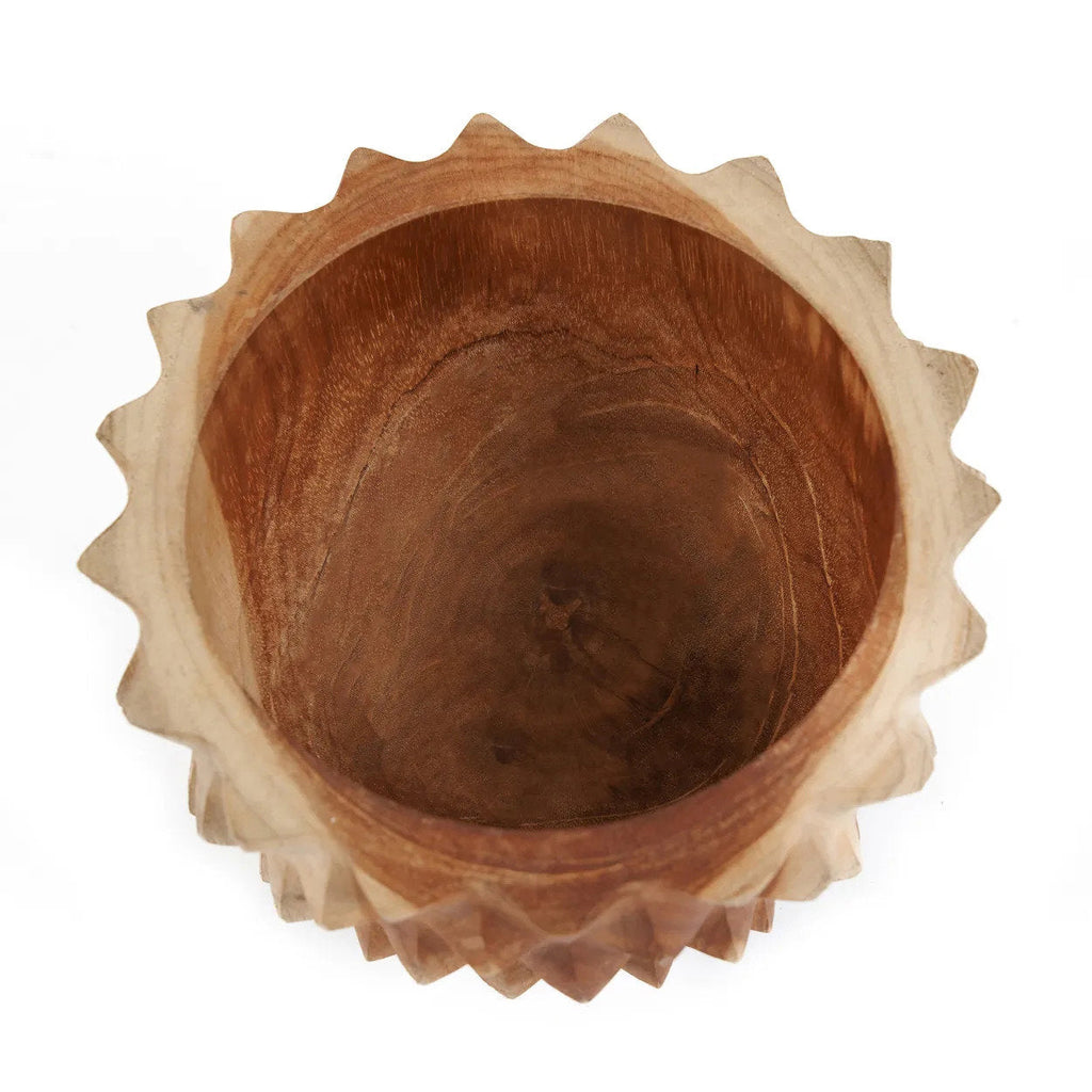 Bol Durian sculpté en teck 15 cm, vue 6