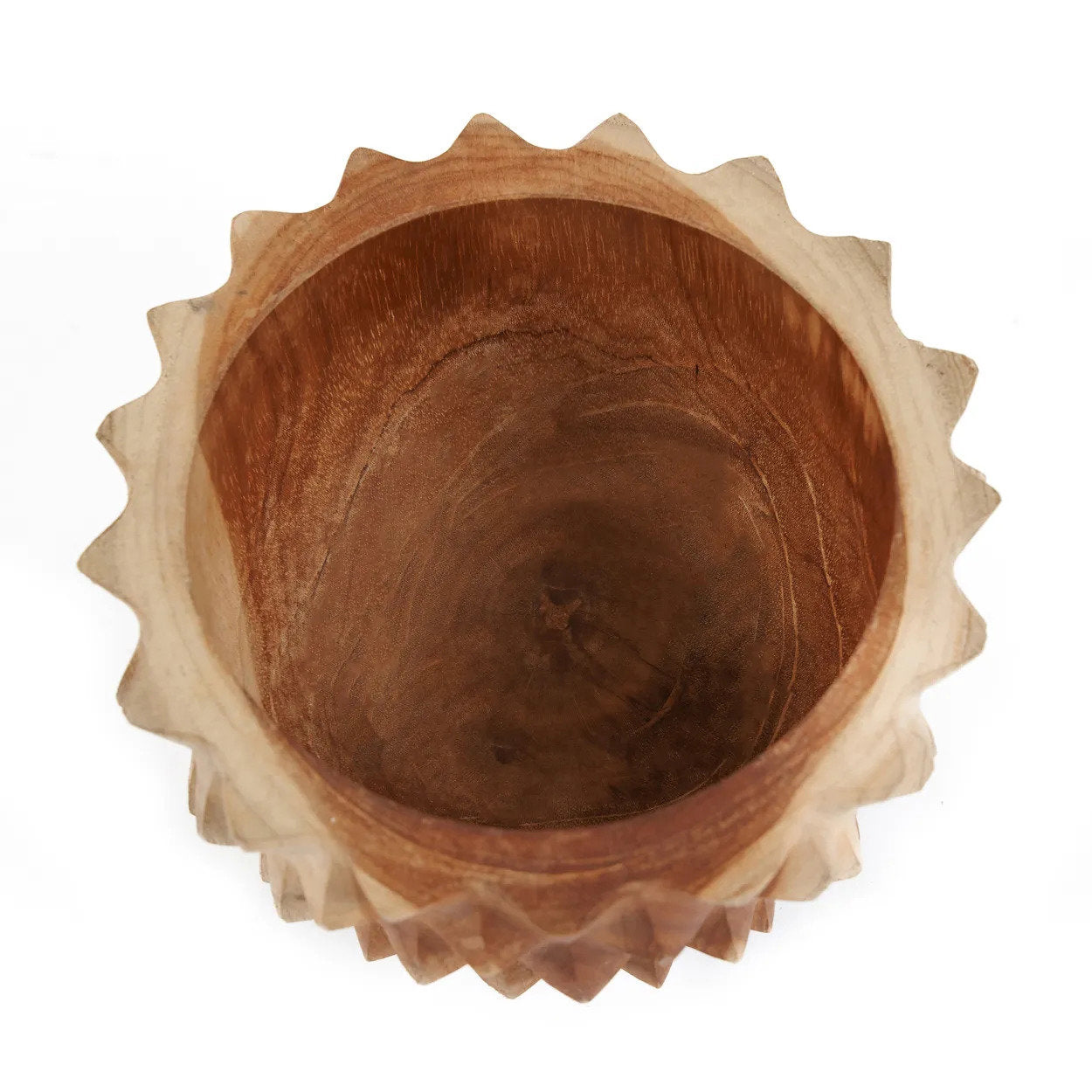 Bol Durian sculpté en teck 15 cm, vue 6