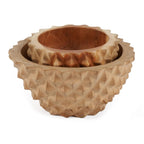 Bol Durian sculpté en teck 15 cm, vue 7