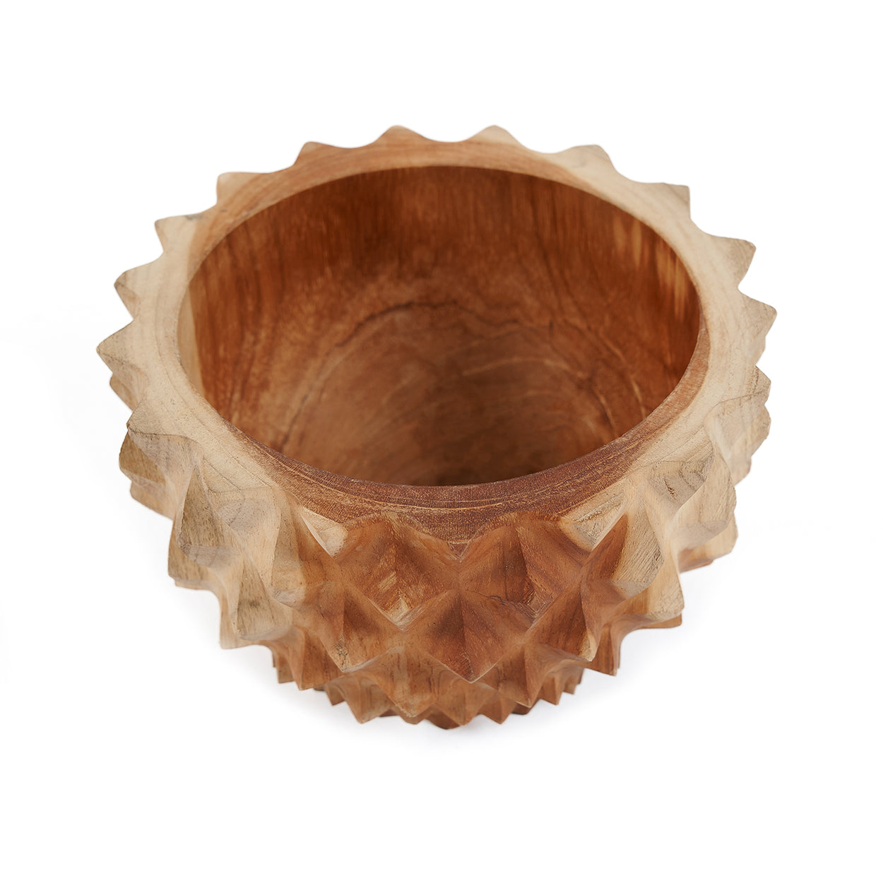 Bol Durian sculpté en teck 15 cm