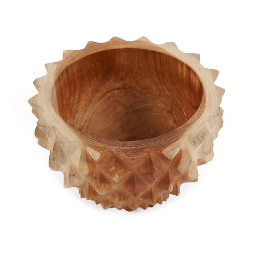 Bol Durian sculpté en teck 15 cm