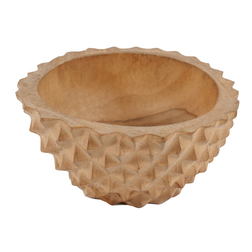 Bol Durian sculpté en teck 20 cm