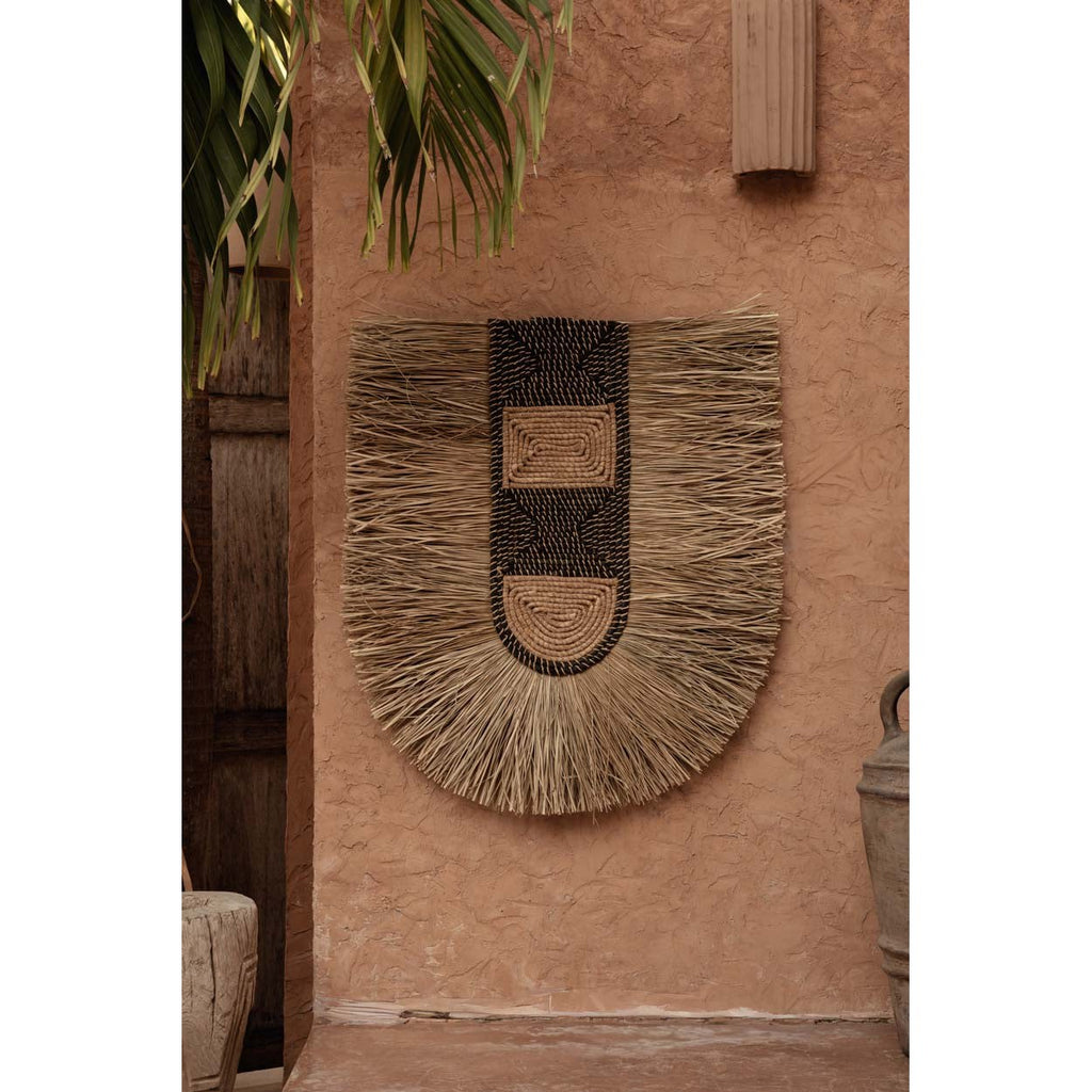 Bouclier mural Dada en raphia naturel 85 cm, vue 3