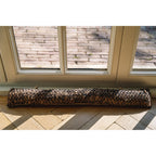 Boudin de porte en coton tissé noir et cuivre 80 cm, vue 5