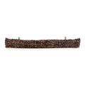 Boudin de porte en coton tissé noir et cuivre 80 cm