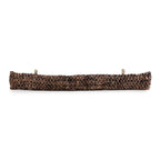 Boudin de porte en coton tissé noir et cuivre 80 cm