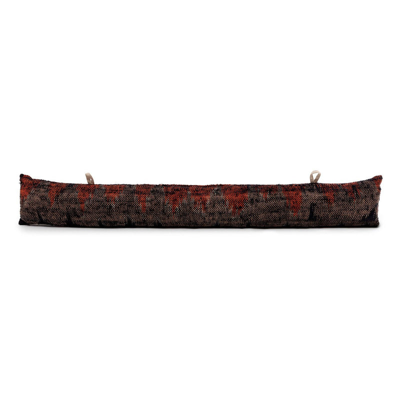 Dimensions Boudin de porte en coton tissé noir et orange 80 cm