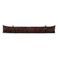 Boudin de porte en coton tissé noir et orange 80 cm