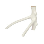 Bougeoir branche en bois laqué blanc 20 cm, vue 5
