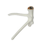 Bougeoir branche en bois laqué blanc 20 cm, vue 6