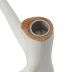 Bougeoir branche en bois laqué blanc 20 cm, vue 7