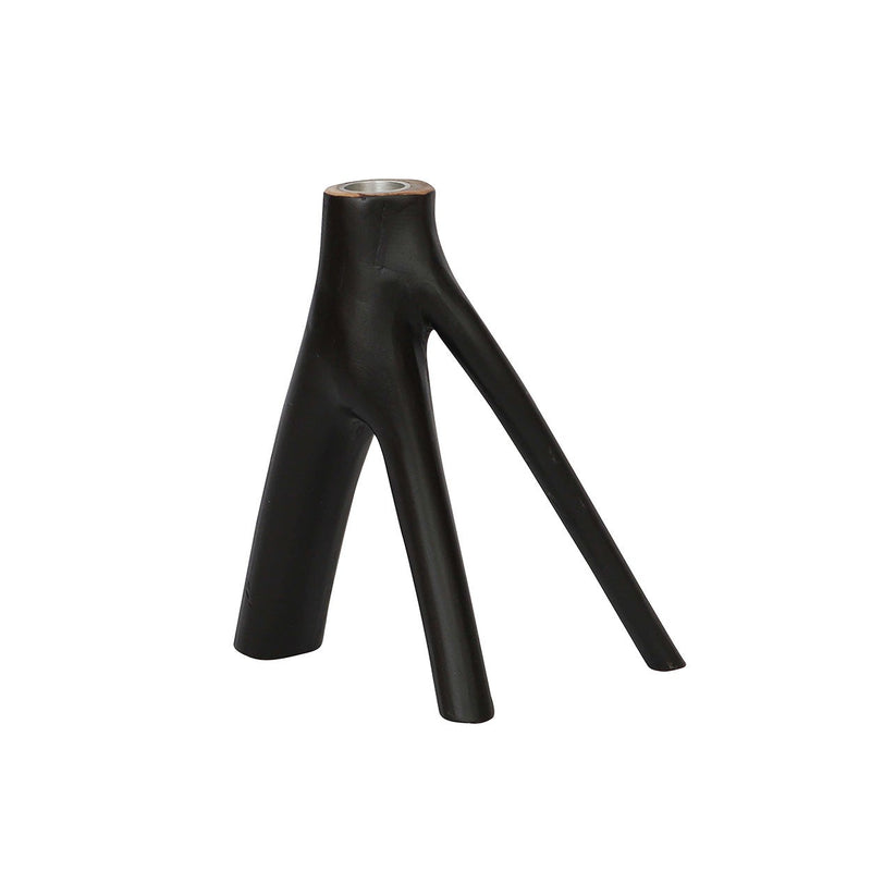 Dimensions Bougeoir branche en bois noirci 20 cm