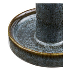 Bougeoir colonne céramique bleu lagon lot de 2 vue de face