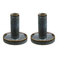 Bougeoir colonne céramique bleu lagon lot de 2