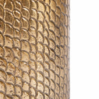 Bougeoir cylindre bas à texture croco finition laiton 10 cm, vue 4
