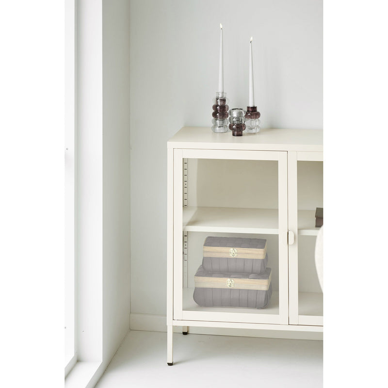 Dimensions Bougeoir empilable verre teinté bordeaux et fumé lot de 3