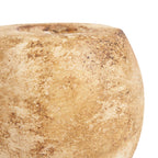 Bougeoir galet en terre cuite crème 12 cm, vue 3