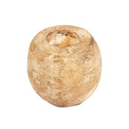 Bougeoir galet en terre cuite crème 12 cm, vue 5