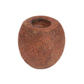 Bougeoir galet en terre cuite rouge 12 cm