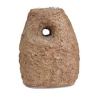 Bougeoir totem en terre cuite brute à deux logements 28 cm, vue 5