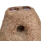 Bougeoir totem en terre cuite brute à deux logements 28 cm, vue 6