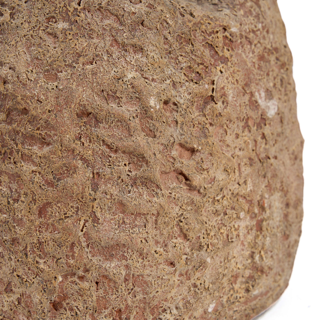 Bougeoir totem en terre cuite brute à deux logements 28 cm, vue 7