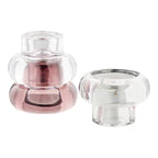Bougeoir verre teinté lot de 3 vue de détail