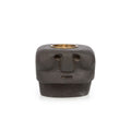 Bougeoir visage en pierre à traits lissés 9 cm