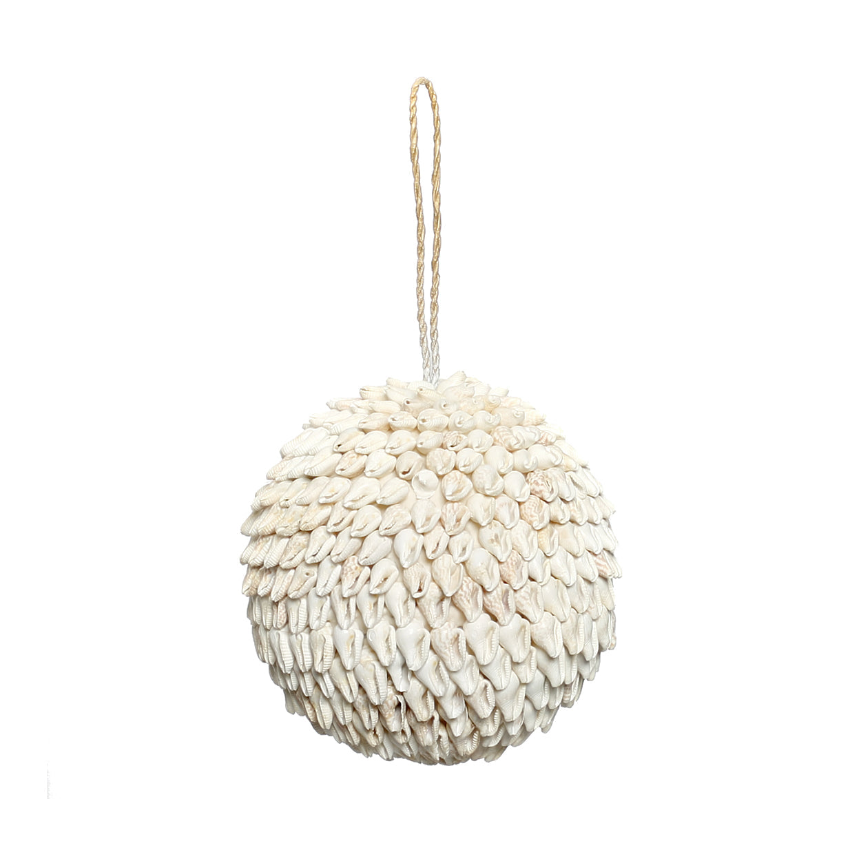Boule décorative Bubble en coquillages blancs 12 cm
