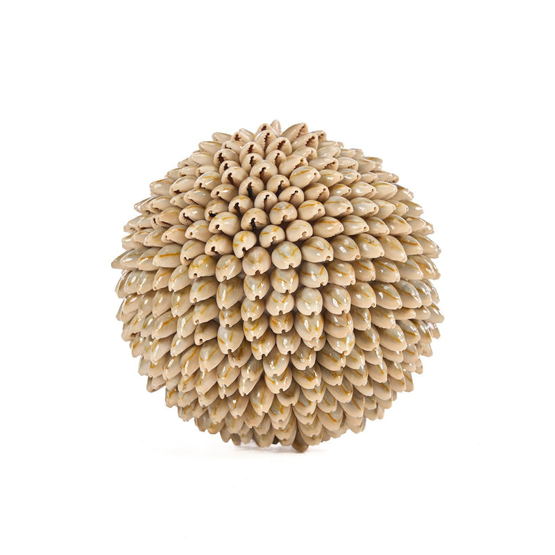 Dimensions Boule décorative Oluolu en cauris 13 cm