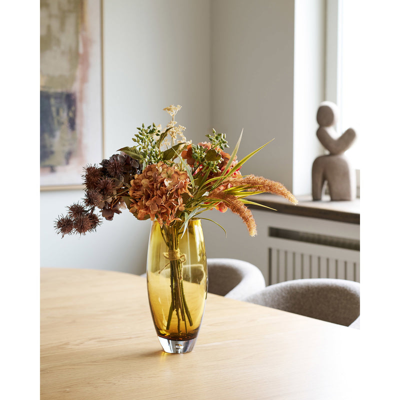 Dimensions Bouquet artificiel Autumn hortensia et graminées
