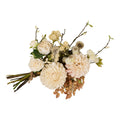 Bouquet artificiel Caffè Latte dahlias et roses