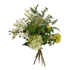 Bouquet artificiel Green Spirit eucalyptus et dahlias vue de détail