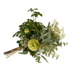 Bouquet artificiel Green Spirit eucalyptus et dahlias