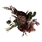 Bouquet artificiel Velvet Boom bordeaux et eucalyptus