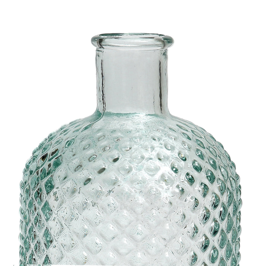 Bouteille décorative à pointes de diamant en verre recyclé 28 cm, vue 3