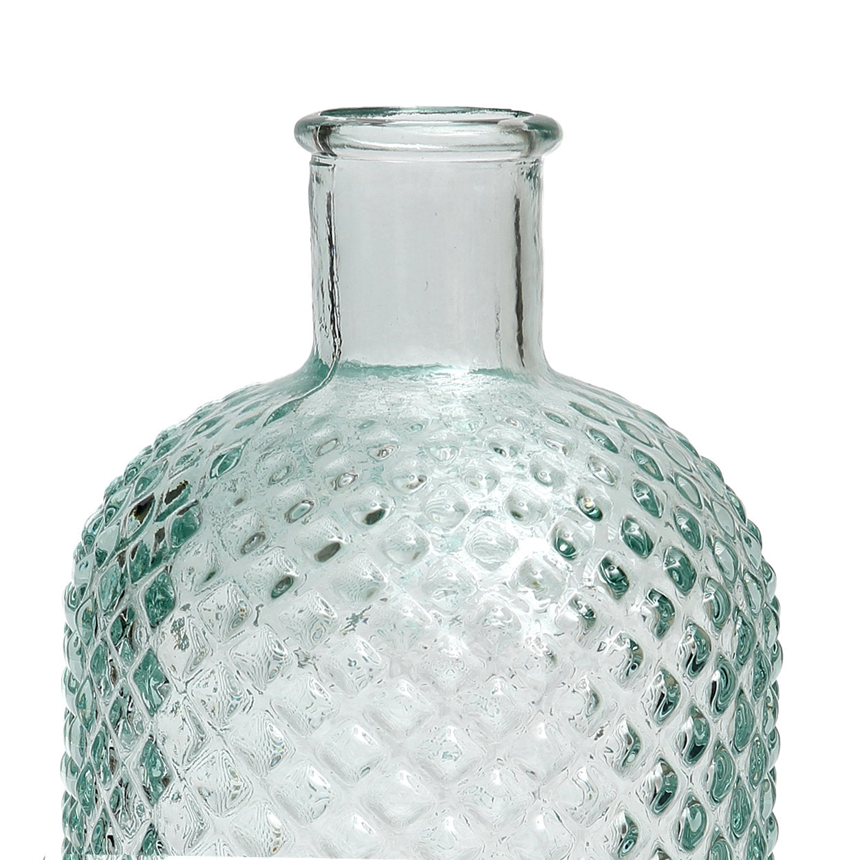 Bouteille décorative à pointes de diamant en verre recyclé 28 cm, vue 3