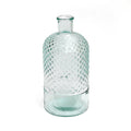 Bouteille décorative à pointes de diamant en verre recyclé 28 cm