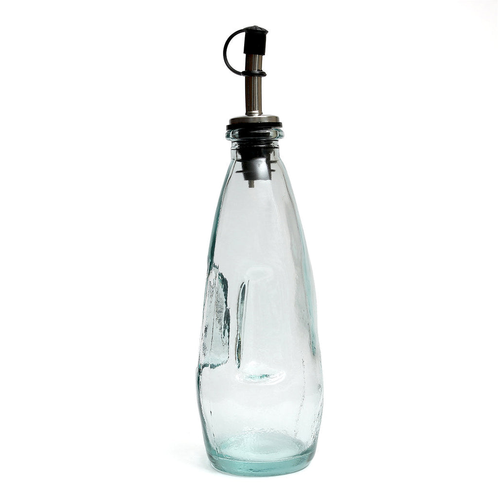 Bouteille à huile en verre recyclé avec bec verseur 23 cm, vue 5